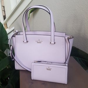 Nwt Kate Spade Peony Blush Bag and Wallet set